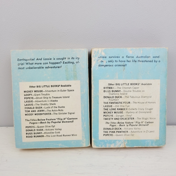 Little Big Books 1960s Lassie PopEye Thr Lone Ranger - Picture 6 of 16